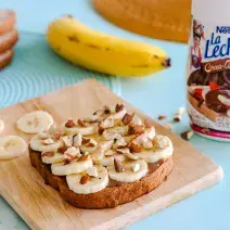 Tostadas con Choco-Avellana y Banana Tostadas con Choco-Avellana y Banana